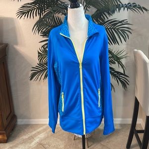 IDEOLOGY NEW JACKET BEAUTIFUL BLUE SIZE LARGE ZIPS ALL THE WAY UP FRONT POCKETS